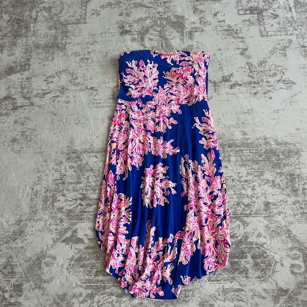 Lilly Pulitzer Blue and Pink Floral Dress